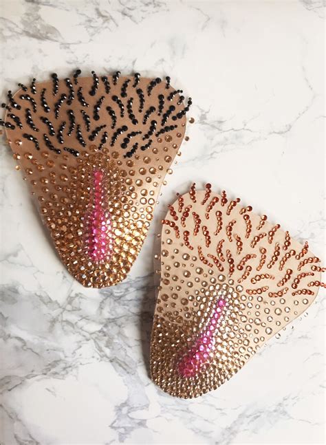 Nips Bits Merkin And Nipple Tassel Set Faux Nude Etsy Israel