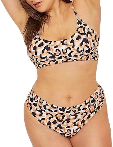 LQQSTORE Bikini Damen Push Up Mollige Frauen Große Größen Badeanzug Für Mollige Plus Size Bikini