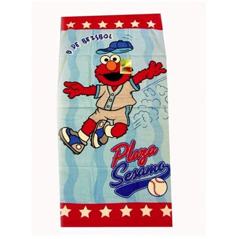 Sesame Street Elmo All Stars 100% Cotton Kids Beach Towel - Walmart.com