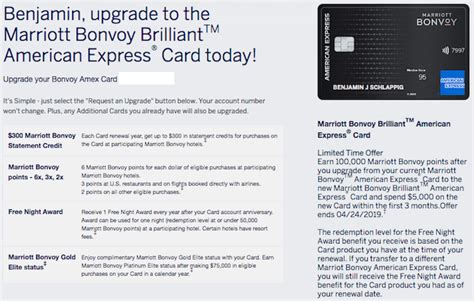 My Marriott Bonvoy Brilliant Card 100K Upgrade Offer | One Mile at a Time