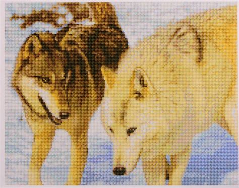Алмазная мозаика ТМ Рыжий кот (класс.) 40х50см (25цв.) Волки в лесу ...