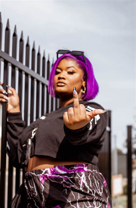 Purple Hair Don’t Care Curvy Girl Street Style Fall 2020 — Dej Morrison