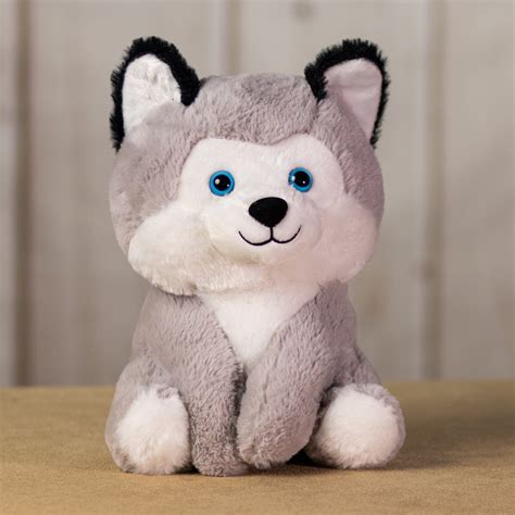 Wholesale Stuffed Animals Fun Friend Husky Plush In A Rush