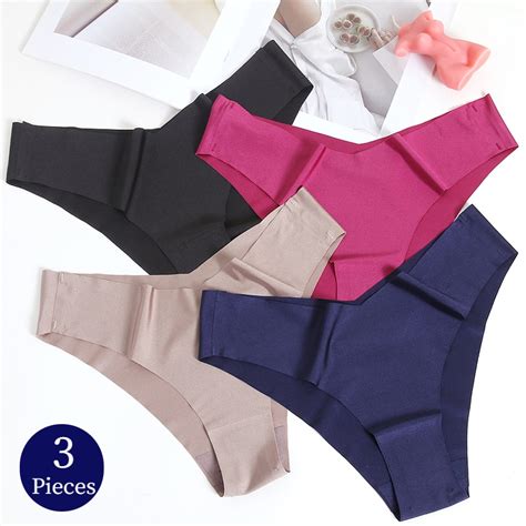 Trowbridge Pcs Set Women S Panties Silk Satin Seamless Underwear Soft Skin Friendly Lingerie