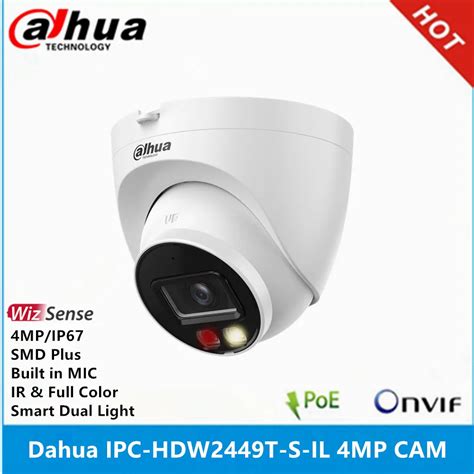 IPC-HDW2449T-S-IL 4MP 2,8 мм объектив полноцветный и ИК умный двойной ...
