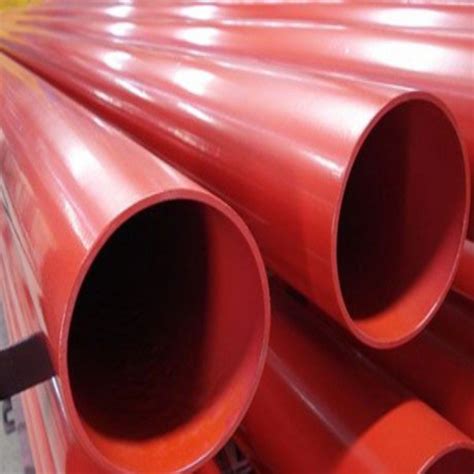 Ul Fm Astm A Red Painted Fire Protection Sprinkler Steel Pipes