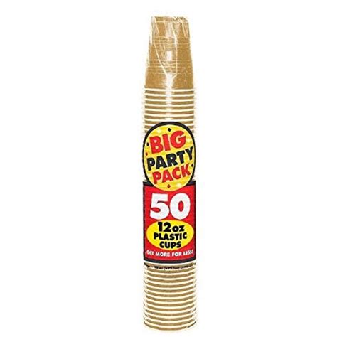 50 gobelets en plastique doré 355ml Party fr