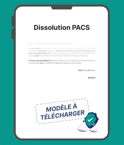 Dissolution PACS modèle gratuit à télécharger 2023