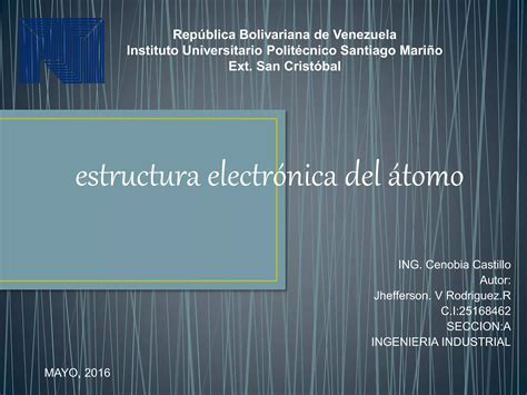 Estructura electrónica del átomo PPT