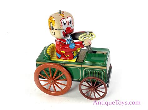 Yonezawa Tin Lithographed Windup Crazy Clown Vintage Tin Toy with Box for Sale - AntiqueToys.com ...