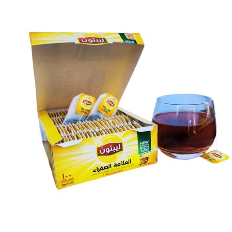 "LIPTON" Чай в пакетиках черный листовой Липтон, пакетированный 100 шт ...