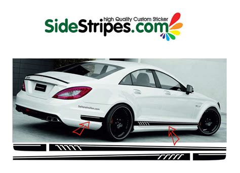 Mercedes Benz Cls Amg 507 Replica Side Stripes Graphics Decals Sticker Kit N° 7776 Side