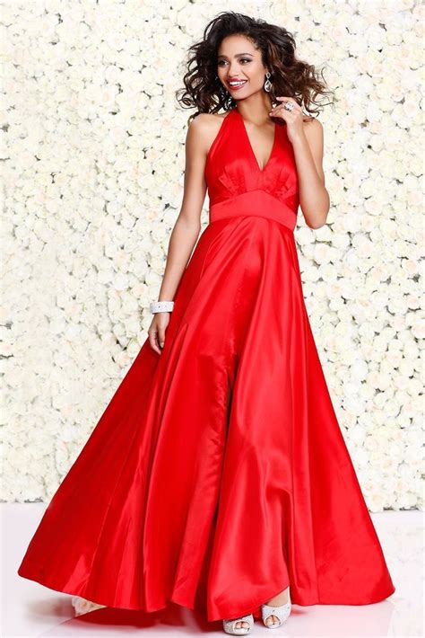 Red Halter Neck Long Prom Dress 4040 Halter Prom Dresses Evening