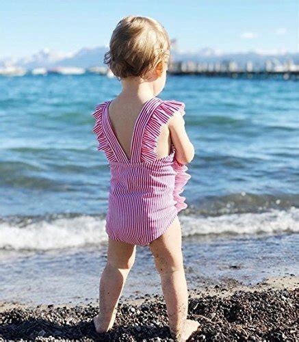 Bebe Niña Bikini Playa A Rayas Traje De Baño Volantes Traj Envío gratis