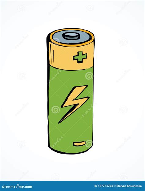 Battery Vector Drawing Stock Vector Illustration Of Charger 137774704