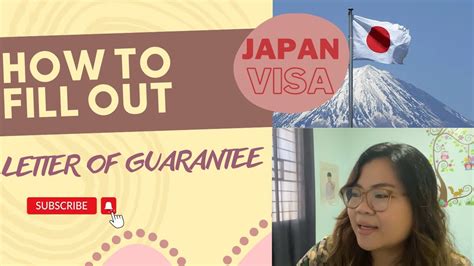 Letter Of Guarantee Japan Visa Application Form How To Fill Out