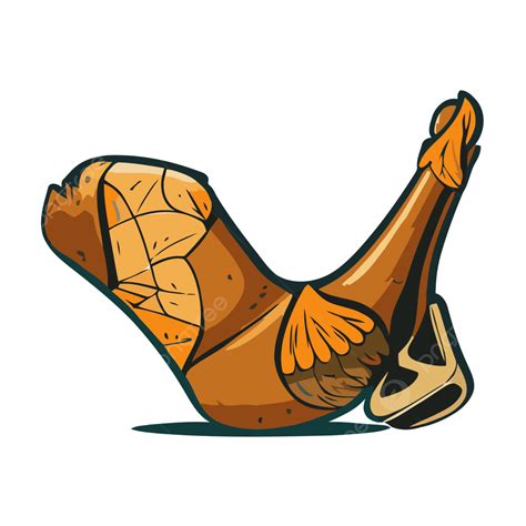 Turkey Leg Vector Sticker Clipart Pipe Turkey Illustration Stock