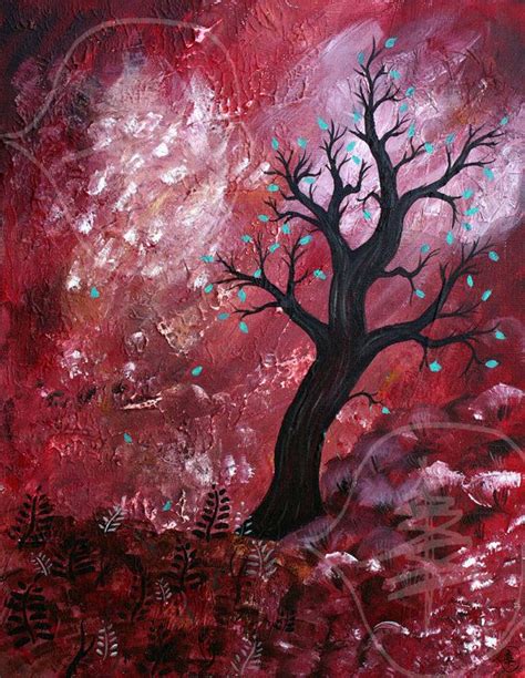 Pin By Vicky Reis On Trees Red Tree Autumn Trees Tree Painting