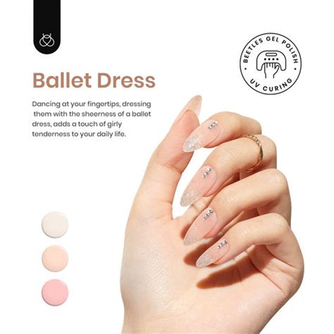 Getuscart Beetles Jelly Gel Nail Polish Set Colors Ballet Dress Milky White Sheer Pink Nude