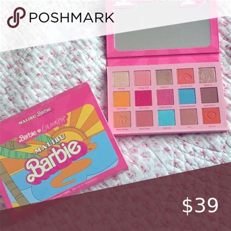 Colourpop Barbie Malibu Eyeshadow Palette New Malibu Barbie Colourpop Eyeshadow Palette Box