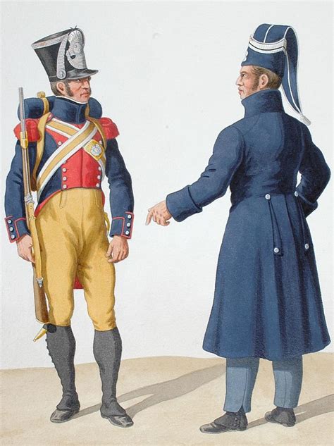 Aquarelle Originale Par Auguste De MOLTZHEIM 1819 Gendarmerie Royale