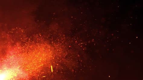 Abstract loop orange fire particles explod flow animation 16458272 ...