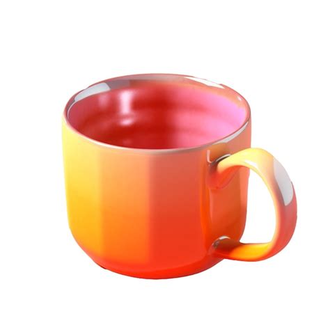 Premium AI Image Hot Coffee Mug In 3D Style Trending Color Palette With Generative AI