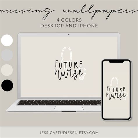 FUTURE NURSE Wallpaper Neutrals Desktop Laptop Iphone Etsy