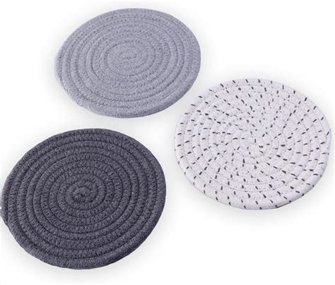 Amazon Cotton Thread Weave Potholders And Trivets Stylish Coasters Hot Pads Hot