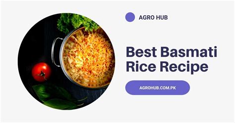 Best Basmati Rice Recipe Agro Hub