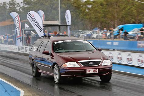 347ci V8-powered AU Falcon wagon at Drag Challenge Weekend 2018