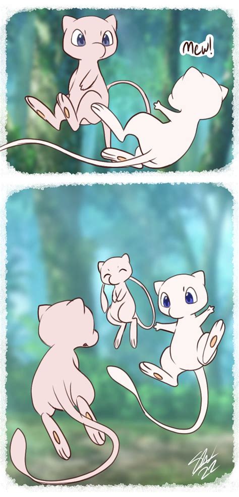 Mew And Mewtwo Pokemon Mew Cute Pokemon Pictures Umbreon Sonic Art Drawing Challenge Otaku