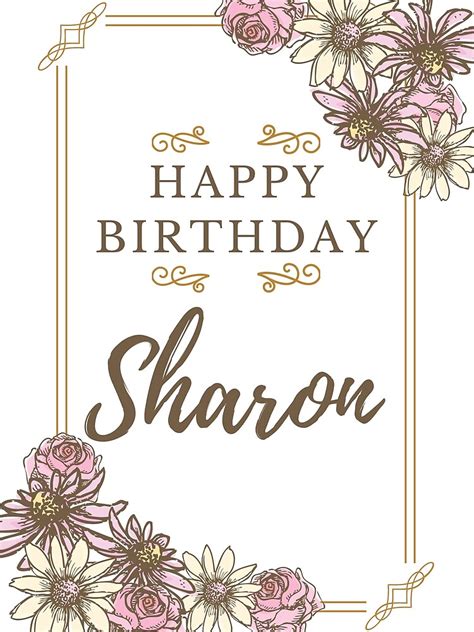 "Happy Birthday Sharon | Happy Birthday Card For Sharon" Poster for ...