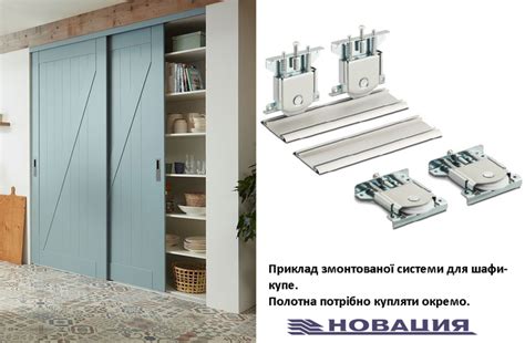 Купить Раздвижная система для шкафа-купе Новатор 890 для 2х дверей ...