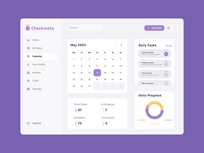 To-do list app | Calendar page by Nahida on Dribbble