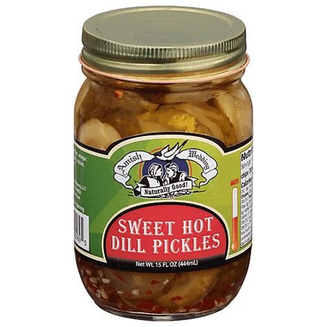 Amish Wedding Sweet Hot Dill Pickles 15 Fl Oz Shop FairPlay Foods