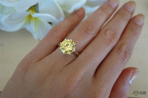 GORGEOUS 3.5 carat Canary Yellow Diamond by TigerGemstones on Etsy