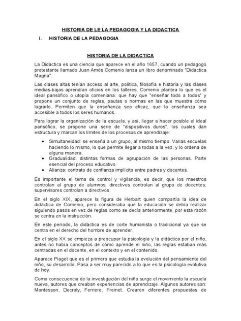 Historia de Le La Pedagogia y La Didactica | PDF | Sicología | Science 