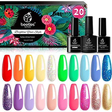 Amazon Beetles Pcs Gel Nail Polish Kit Modern Muse Collection Soak Off Nail Lamp Nude