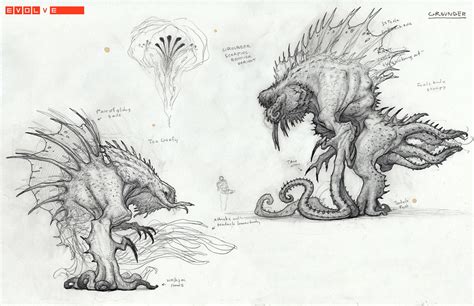 Two Drawings Of Monsters Facing Each Other