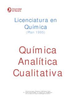 Qu Mica Anal Tica Cualitativa Universidad De Navarra Qu Mica