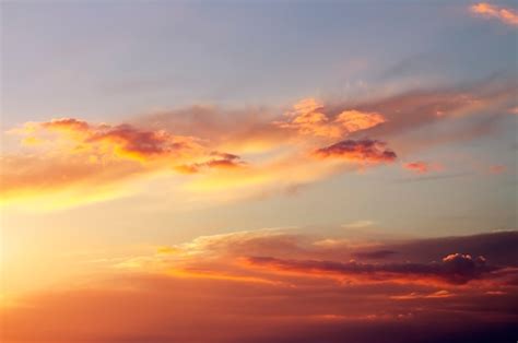 Premium Photo Fiery Orange Sunset Sky Beautiful Sky