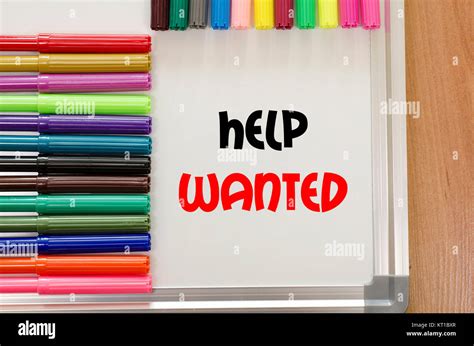 Help wanted text concept Stock Photo - Alamy