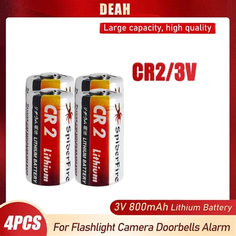 4PCS CR2 CR15H270 DLCR2 ELCR2 CR15266 3V Lithium Battery For LED ...