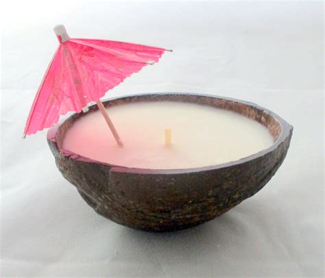 Coconut Candle Hawaiian Candle Coconut Shell Candle Scented