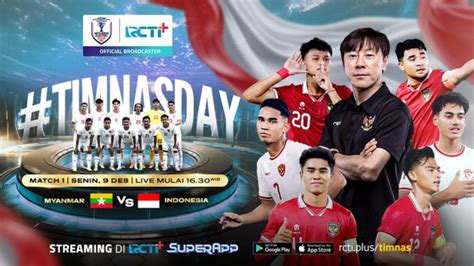 Link Live Streaming Timnas Indonesia Vs Myanmar Hari Ini Jam Wib