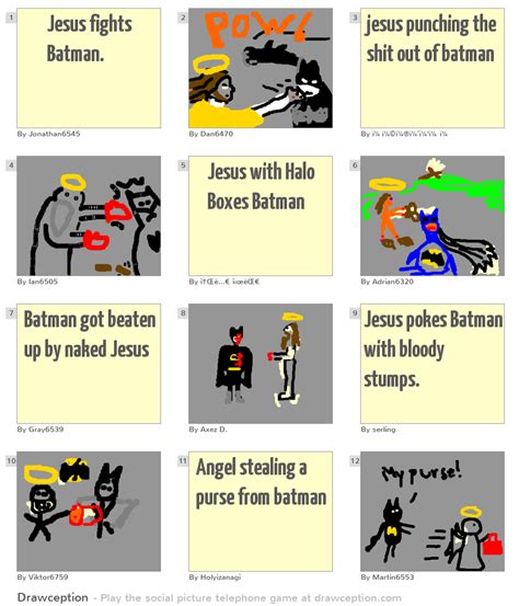 Jesus Fights Batman Drawception