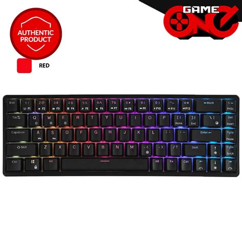 RK Royal Kludge G Tri Mode RGB Keys Hot Swappable Mechanical Keyboard Black Red
