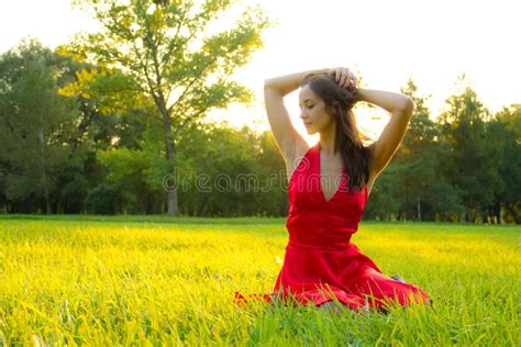 Adorable Brunette In A Rain Forest Stock Image Image Of Brunette Face