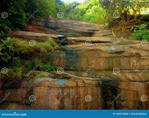 This Beautiful Location is the Part of Vindhyachal Mountain Stock Photo - Image of visitors ...